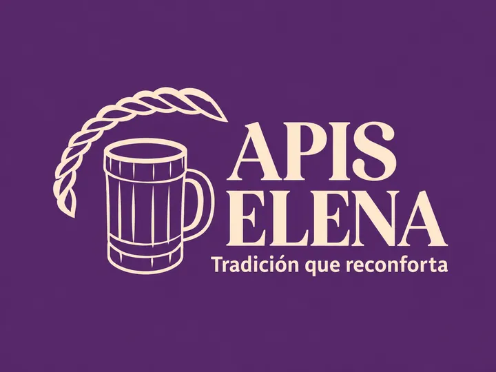 Logo original de APIS ELENA: taza, espiga y lema Tradición que reconforta